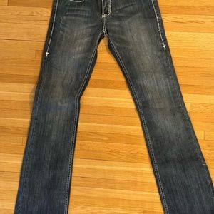 Cowgirl Tuff jeans Paisley Bling sz 27 x 37